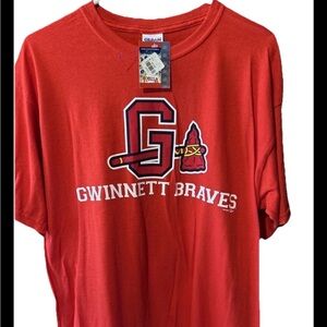 Gwinnett Braves Red Logo Tee Large - Gildan Tag NWT